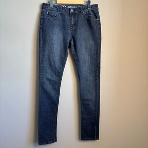 702 Vegas Vintage Y2K Skinny Leg Dark Wash Denim Jeans Blue Women Size 29 Stretc